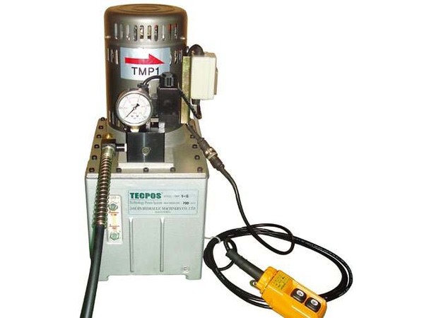 TECPOS hydraulic pumps including air-driven and electric high pressure pumps